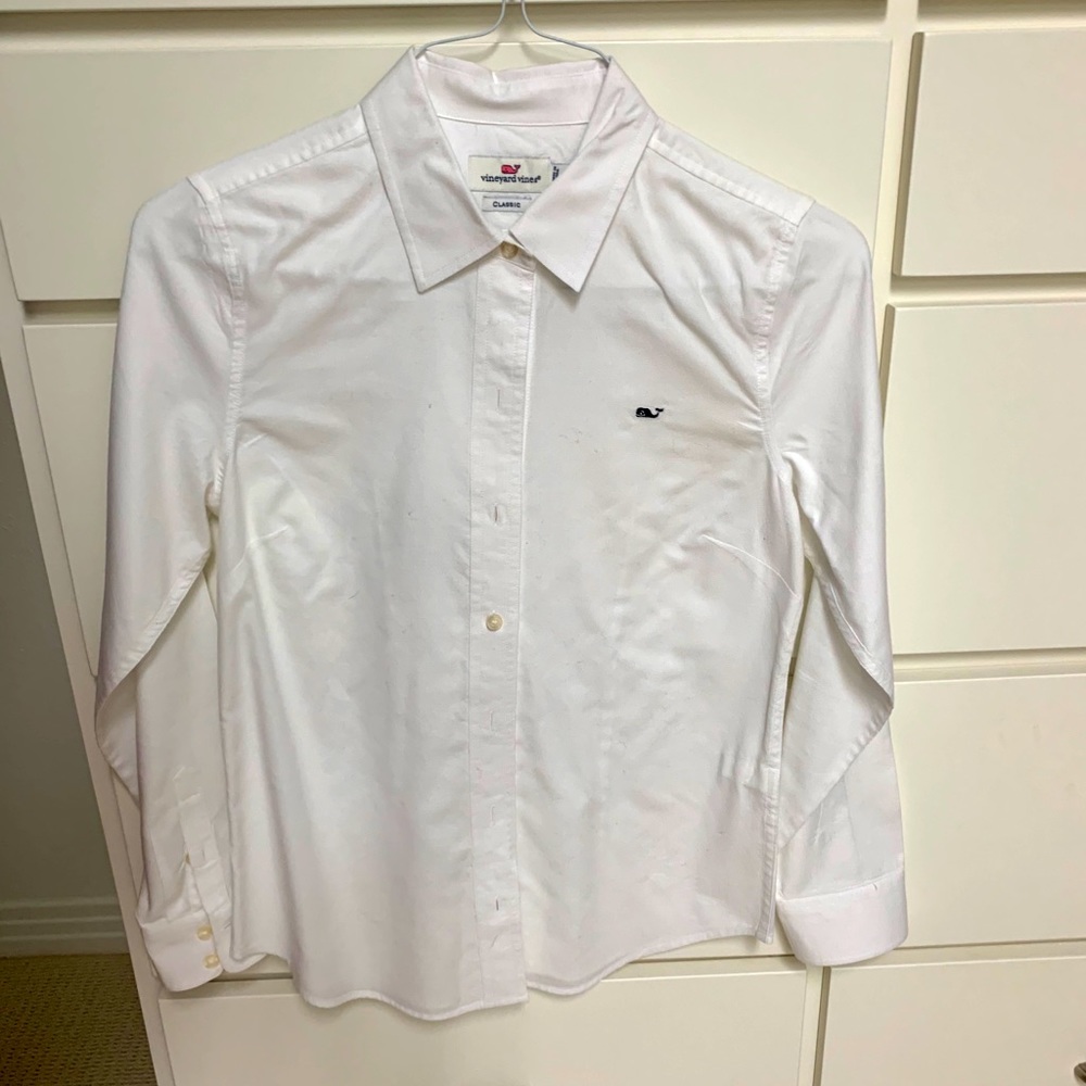 Vineyard Vines white long sleeve button down